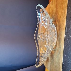 Vintage 9 1/2  Star of David EAPG Anchor Hocking Banana Split Gondola boat dish.